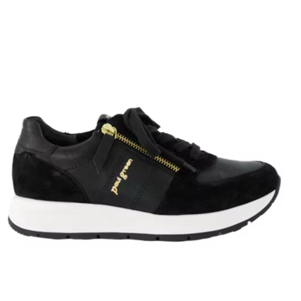 Black Leather sneakers with zipper
Never Worn, in Box